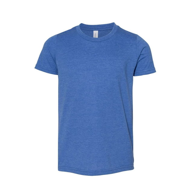 Bella Canvas Jersey Short-Sleeve Tee 3001Y, S, Heather True Royal