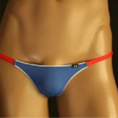 

Mens G-String Underwear Ice Silk T-Back Briefs Sexy Thong Bulge-Pouch Low Rise