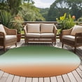thumbnail image 5 of Gradient Sage Green Round Living Room Rugs 7 ft, Modern Minimalist Green Orange Ocean Beach Washable Area Rug with Non-Slip Sturdy Edge Binding Round Carpet for Kitchen Office Bedroom, 5 of 9