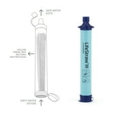 Lifestraw Personal Water Filter for Travel, Hiking, Camping and Survival - Blue