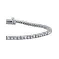 thumbnail image 4 of 14K White Gold Women's Round Cut 1 Row Diamond Tennis Bracelet 7 inch 3/4 Ct., 4 of 4