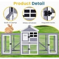thumbnail image 4 of GEGURI Chicken Coop Outdoor, Rabbit Hutch Indoor, Bunny Cage with Waterproof Roof, Pull Out Tray, Predator-Resistant Fencing, 4 of 7
