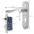 thumbnail image 2 of Cerradura para Puerta de Seguridad, Manijas Las Puertas Palanca Bloqueo, Cerradura de Seguridad Interior de Aluminio del Espacio Minimalista Moderno Europeo Ecomeon no, 2 of 6