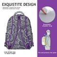 thumbnail image 4 of Exotic Paisley Artwork School Backpack Durable and Comfortable Bohemian Vintage Floral Students Backpack with Retro and Abstract Pattern, 4 of 6