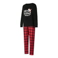 thumbnail image 3 of Family Matching Christmas Pajamas, Romper/Letter Print Long Sleeve Tops and Plaid Pants Sleepwear Set, 3 of 8