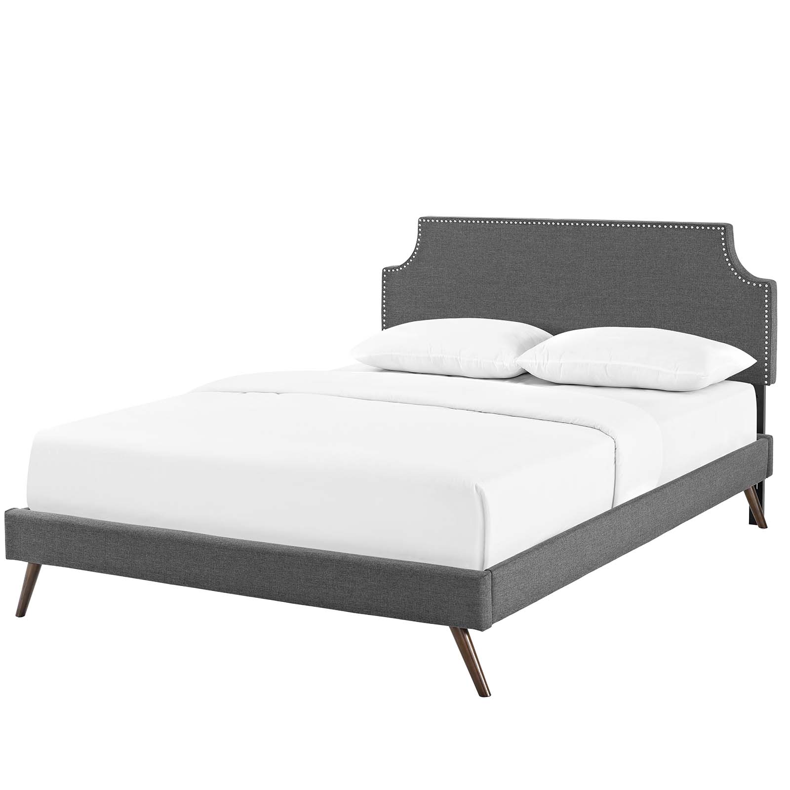 Modern Contemporary Urban Design Bedroom Queen Size Platform Bed Frame