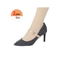 thumbnail image 4 of INSPIRE CHIC Women's Detachable Ankle Straps Solid Color Elastic Band Shoe Buckle Belt for Heels Lacquer Beige 33.5cm/13.19", 4 of 4