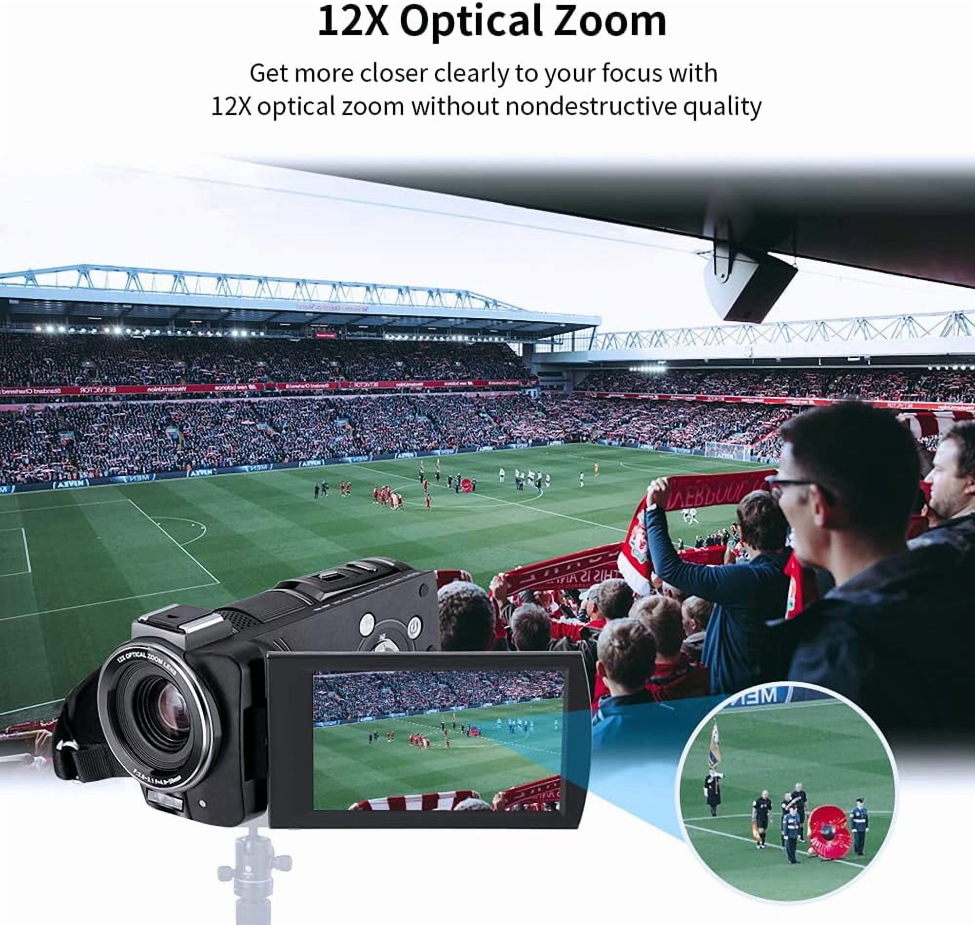 ORDRO 4K Video Camera AX65 Camcorder 12x Optical Zoom Vlogging Digital Camers for Live-streaming