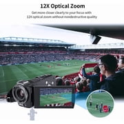 ORDRO 4K Video Camera AX65 Camcorder 12x Optical Zoom Vlogging Digital Camers for Live-streaming