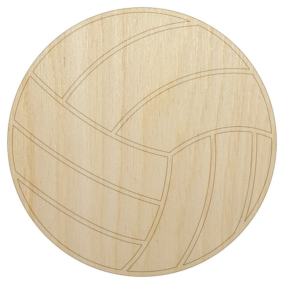 Volleyball Sport Wood Shape Unfinished Piece Cutout Craft DIY Projects - 4.70 Inch Size - 1/8 Inch Thick