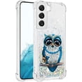 thumbnail image 3 of Compatible with Samsung Galaxy S23 Plus Case Liquid Glitter Cute Stylish Slim Silicone Quicksand Sparkle Shockproof Protective for Women Girls Case for Samsung Galaxy S23 Plus Pearl Owl YB, 3 of 6