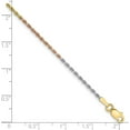 thumbnail image 3 of Solid Gold 14K Tri-colored 1.7mm Diamond-cut Rope with Lobster Lock Chain - 20", 3 of 5