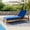 Natural+ Blue, variant on Harper & Bright Designs Wood Outdoor Lounge Chaise Patio Sunbed, PE Wicker Reclining Daybed with Adjustable Backrest & Cushions for Gardens Terraces Poolside, Natural+Grey