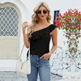 thumbnail image 4 of FLMEI Women‘s Summer Slant Shoulder Tops Loose Fit Shirts Womens Summer Cotton Tank Tees for Female S-XXL, 4 of 9