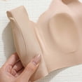 thumbnail image 4 of HBGVBA Womens Comfortable Bras V Neck Wide Strap Solid Color Wireless Everyday Support Bra, 4 of 5