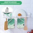 thumbnail image 4 of Yayeee Pot Holders Kitchen Heat Resistant with Pockets 7"x9.8" Cotton Oven Cooking Hot Pads, Green and White Pattern, 4 of 7
