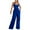Blue, variant on Bovxnpu Women Athletic Outfits, 2 Piece Workout Sets, Women's Casual Loose Sports Drawstring Sleeveless With Guard Pants Set XL