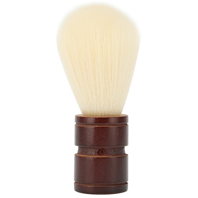 Brocha de afeitar para hombre, de nailon suave, con mango de madera y lana, herramienta profesional para la limpieza y el cuidado de la barba.
