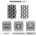 thumbnail image 2 of Outdoor Rug, 5x8ft Waterproof Reversible Mat Indoor Outdoor Rugs Carpet, Small Area Rug Plastic Straw Rug for Patio Deck Balcony Pool RV Camping Beach Picnic, Black & White, Rugscape Series, 2 of 8