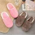 thumbnail image 4 of Zapatillas de casa de piel para mujer, zapatos de piso de espuma viscoelástica, antideslizantes, suaves y cálidos, de dibujos animados de gato, para dormitorio interior, hombres, parejas, niños y niña, 4 of 4