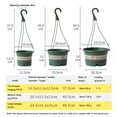 thumbnail image 3 of Garden Hanging Pot Plastic Hanging Flower Pot Plant Hanger With Hook, 3 of 8