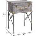 thumbnail image 6 of Foreside Home & Garden Distressed Metal Suitcase Side/End Table, 6 of 6