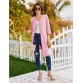 thumbnail image 4 of Ekouaer Zipper Robes for Women 3/4 Sleeves Lightweight House Coat Zip Up Bathrobe Soft Nightgown with Pockets, 4 of 6