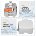 thumbnail image 5 of Costway 5.3 Gallon Portable Travel Toilet Outdoor Camping Toilet w/ Piston Pump Flush, 5 of 10