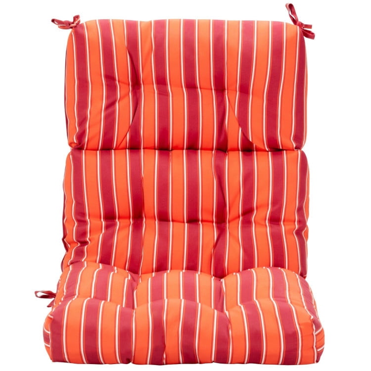 Kadyn Outdoor Waterproof Seat Cushions, Chair Pads, 22 x 44 Inch Tufted Outdoor Patio Chair Seating Pad-Red
