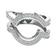 thumbnail image 4 of Diamond Wedding Band Set Matching to Intertwined Engagement Ring 14K White Gold 0.26 CT TW, 4 of 6