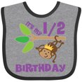 thumbnail image 3 of Inktastic Half Birthday 6 Months Baby Monkey Boys or Girls Baby Bib, 3 of 4