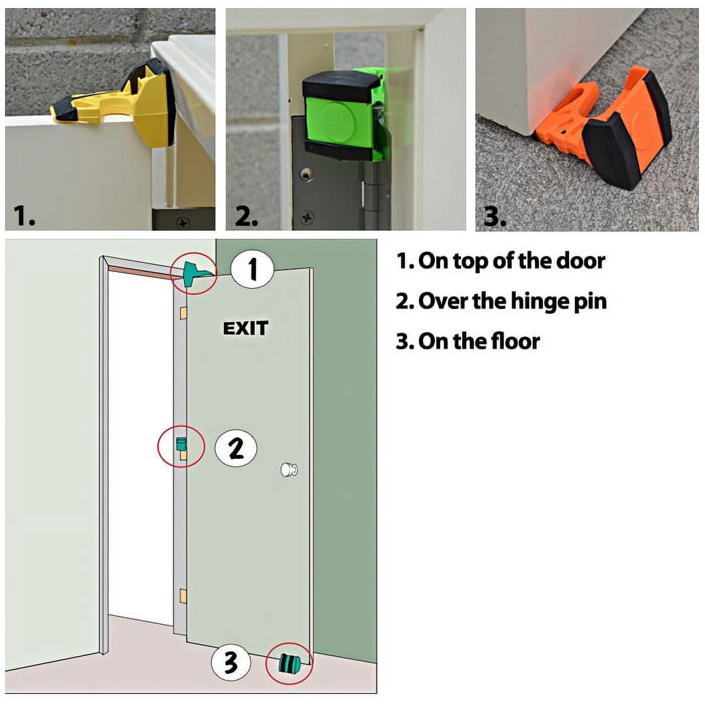 Wedge-It - The Ultimate Door Stop - Yellow (2 PACK)