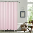 thumbnail image 6 of Btomtd Solid Color Shower Curtain with Waterproof and Mildew Proof, No Drill Bathroom Shower Partition Curtain, Shower Curtain Liner for Modern Bathroom - 70.86"x70.86", Pink, 6 of 6