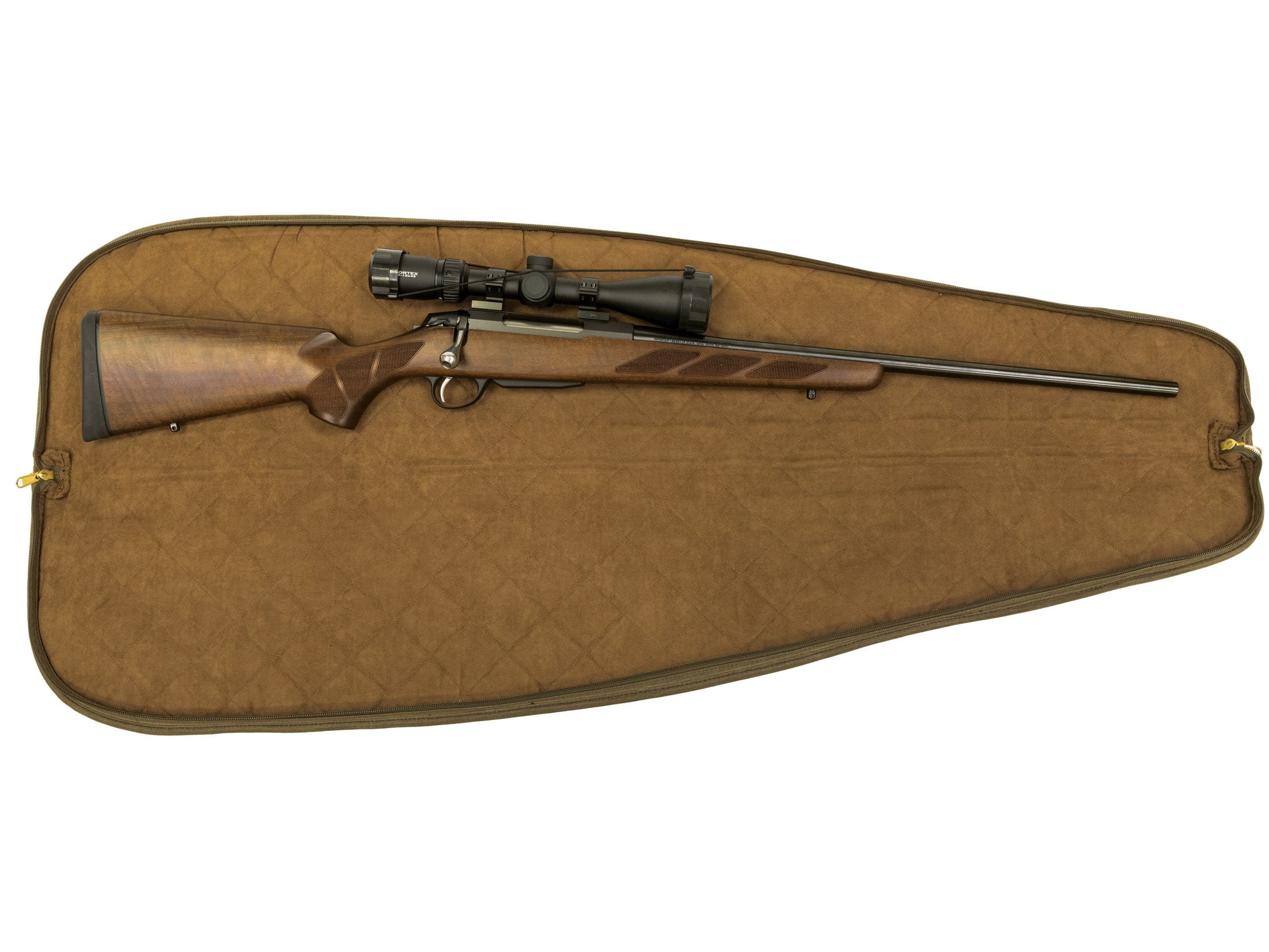 MidwayUSA Waxed Canvas Scoped Rifle Case 52" Olive Brown