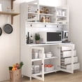 thumbnail image 4 of 63" Wide, White - Multi - layer Design for Messy Objects - Various Indoor Spaces - Organize Items Efficiently, 4 of 6