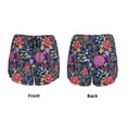 thumbnail image 5 of Vsdgher Floral Print Women's Running Double Layer Shorts High Waisted with Pockets Elastic Yoga Workout Athletic Gym Sports, 5 of 8