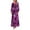 Floral Purple, variant on PRETTYGARDEN Women's Fall Boho Maxi Dress Floral Long Sleeve V Neck Flowy Belted Elegant Holiday Party Dresses