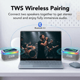 thumbnail image 2 of VOLIVO RGB 5.3 Bluetooth Speaker with Digital Alarm Clock, 15W Wireless Charging, FM Radio, White Noise Sound Machine, 2 of 9