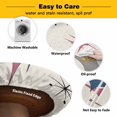 thumbnail image 3 of Elastic Fitted Round Tablecloth, Red Blue Diamond Waterproof Stretch Table Cover for 45"-54" Tables, Modern Geometric Middle Century Beige Washable Outdoor Tablecloths for Patio, Picnic, Camping, 3 of 9