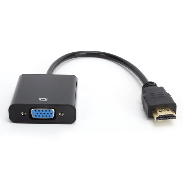 HD Multimedia Interface Adapter, Strong Anti Interference HD Multimedia Interface To VGA Converter Cord 3.5mm for Video Shop for Home Black,White