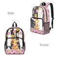 thumbnail image 2 of ZIATUBLES Clear Backpack 17 Inch, Heavy Duty Fabric & PVC Transparent Bookbag for Boys Girls, Donut Giraffe Sweet Treat Print See Through Backpack for School and Security, 2 of 7