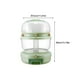 thumbnail image 3 of Bewildely Dispensador de arroz Reemplazo de 360 ​​​​grados Sellado a prueba de humedad Control de botón de rejilla múltiple Cubo de Organizadores de utensilios de cocina 2 Capas Verde Claro, 3 of 6