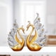 thumbnail image 5 of 2 piezas de cisnes amorosos, elegante estatua, escultura, adornos de resina, regalo para amigos. Blanco dorado, 5 of 9