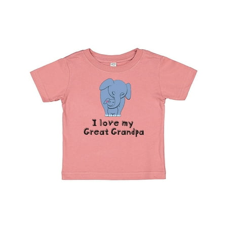 

Inktastic I Love my Great Grandpa Elephant Gift Baby Boy or Baby Girl T-Shirt
