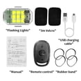 thumbnail image 2 of Tignapoo New Remote Control Dual Strobe Lights for Motorcycle, Car, and Outdoor Use with Long Battery Life and Waterproof Design, 2 of 6