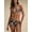 Multicolor, variant on All-Over Print Beaded Bikini Set With Matching Wrap Skirt - Beach Swimsuit for Women