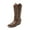 BROWN-PU, variant on BURUDANI Women's Mid-Calf White Western Cowboy Boots Classic Embroidered Cowgirl Boots