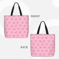 thumbnail image 2 of Easygdp Pink Bows Bolsa Tote para Mujer, Bolso de Hombro para Trabajo, Playa, Viajes, Compras y Supermercado, 2 of 7
