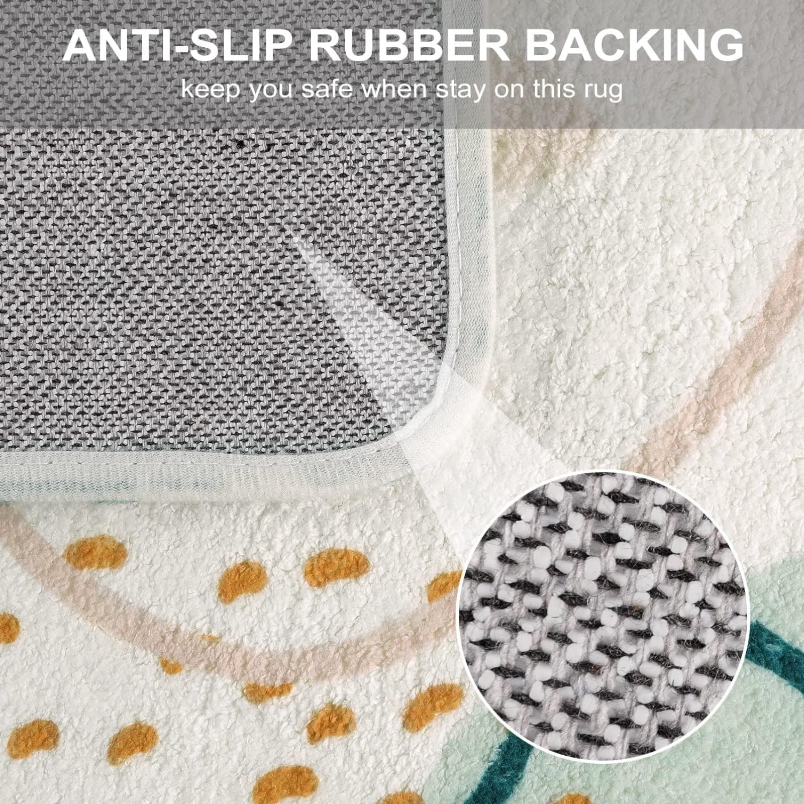 Bathroom Runner Rug Modern Abstract Long Bath Mat Non-Slip Cute Green Plant Bath Rug Soft Velvet Machine Washable Floor Mats for Bathroom Tub Shower