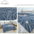 thumbnail image 7 of AZXY 50x40 Blankets and Throws Clearance,Blankets for Beds,Throw Blanket for Couch,Small Soft Fuzzy Coral Flannel Blanket Throws for Kids Adults Blue, 7 of 7